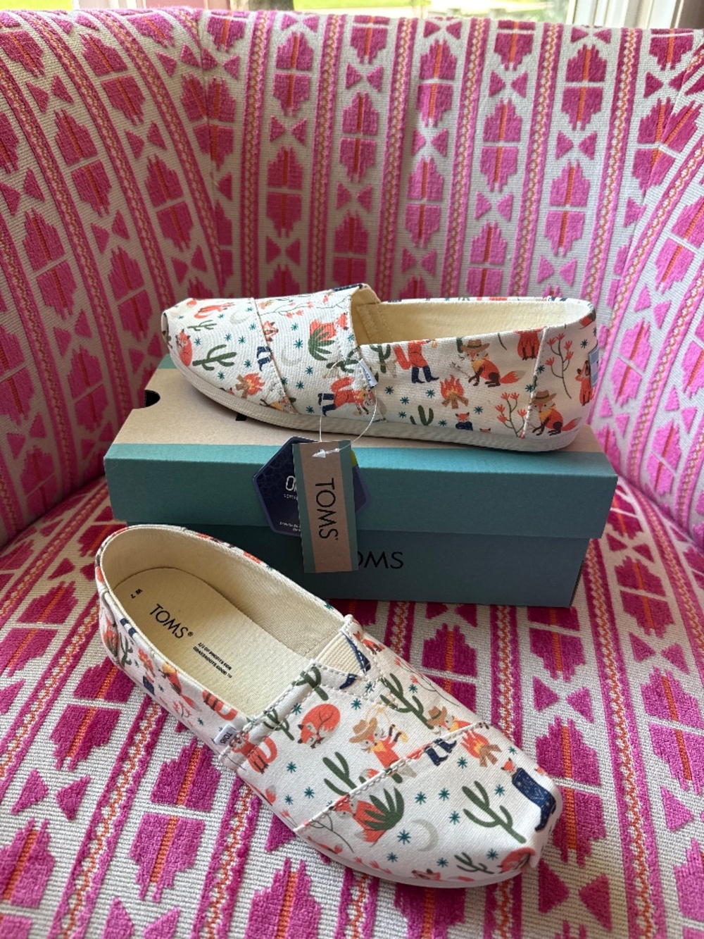 TOMS- Alpargata-Natural Western Foxes Canvas shoes